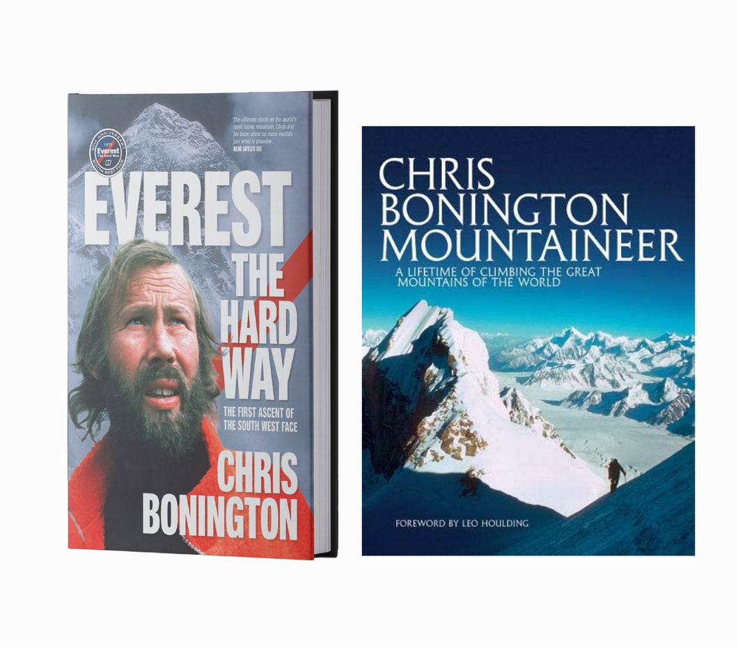 Everest the Hard Way (hardback) plus a free copy of Chris Bonington Mountaineer