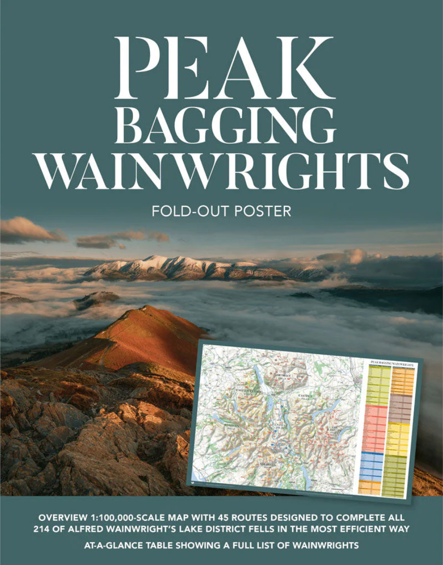 Peak Bagging The Wainwrights, Fold-out Poster Map